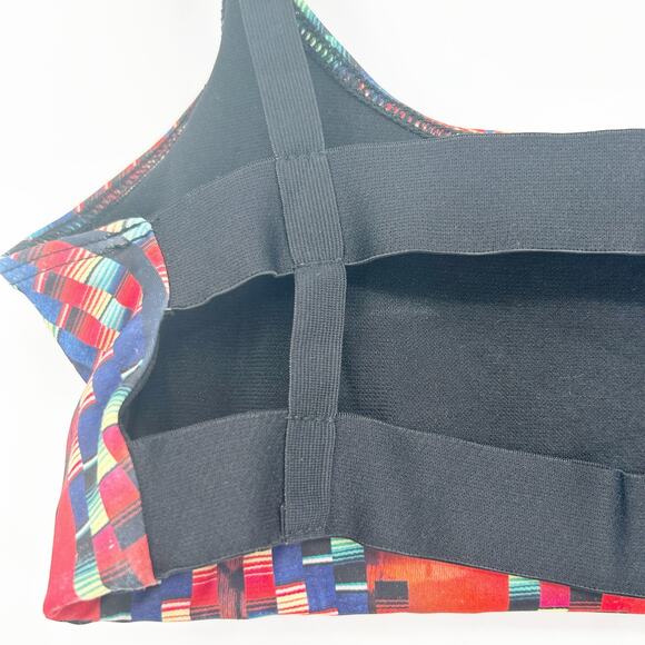 ONZIE‎ Womens Boho Printed Wide Elastic Hot Yoga Athletic Sports Bra Size M/L - Picture 4 of 7